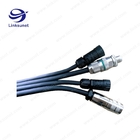M12 grey connector and composite multi - fiber Flat cable wiring harness Custom processing