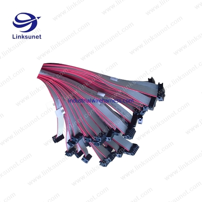 10 Pin To IDC 10 Pin Gray PVC 28awg Flat Cable Connector 0.1 - 2m With UL / ROSH Certificate