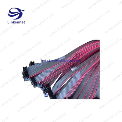 10 Pin To IDC 10 Pin Gray PVC 28awg Flat Cable Connector 0.1 - 2m With UL / ROSH Certificate