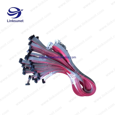 10 Pin To IDC 10 Pin Gray PVC 28awg Flat Cable Connector 0.1 - 2m With UL / ROSH Certificate