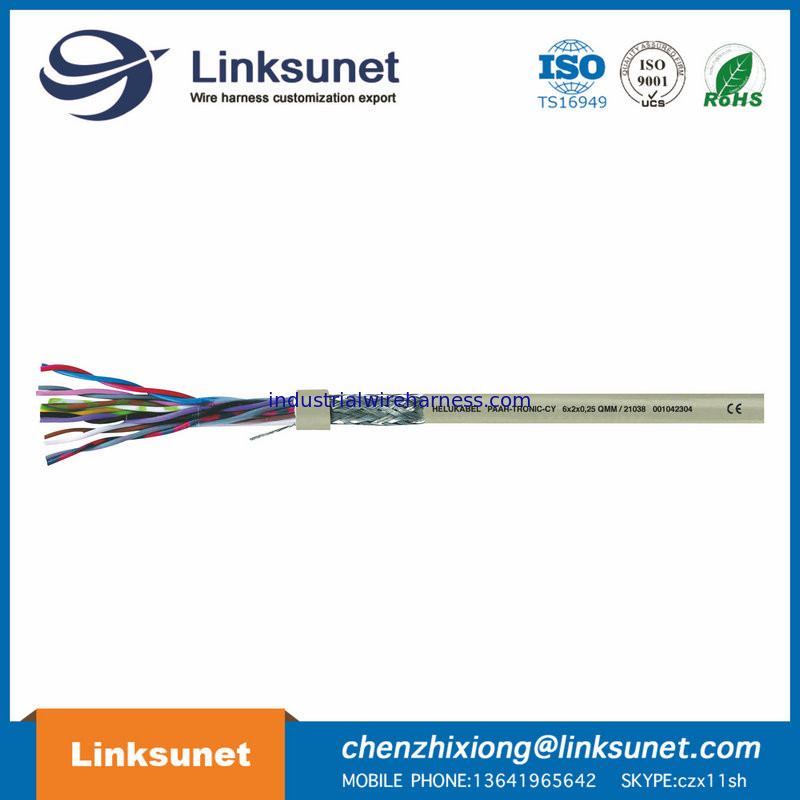 Helukable Wire And Cable PAAR Tronic CY 2G ,  0.14mm2 GY PVC Wires And Cables